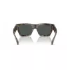 VERSACE VE4464-545687 Herren-Rechteck-Sonnenbrille, transparent grauer Rahmen, dunkelgraue Gläser, 52 mm