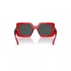 VERSACE VE4478U550087 Damen-Sonnenbrille - Schwarzer Acetatrahmen, graue Polycarbonatgläser, 55 mm Glasbreite, 100 % UV400-Schutz
