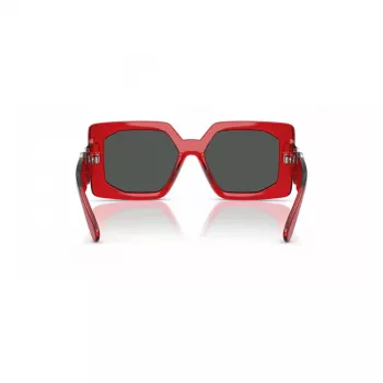 VERSACE VE4478U550087 Damen-Sonnenbrille - Schwarzer Acetatrahmen, graue Polycarbonatgläser, 55 mm Glasbreite, 100 % UV400-Schutz