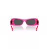 VERSACE VE4481-543487 Damen Katzenaugen-Sonnenbrille - Schwarzer Acetatrahmen, Dunkelgraue Polycarbonatgläser, 54 mm
