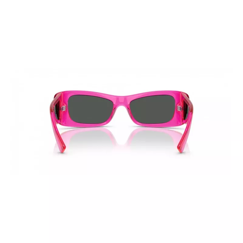 VERSACE VE4481-543487 Damen Katzenaugen-Sonnenbrille - Schwarzer Acetatrahmen, Dunkelgraue Polycarbonatgläser, 54 mm