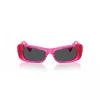 VERSACE VE4481-543487 Damen Katzenaugen-Sonnenbrille - Schwarzer Acetatrahmen, Dunkelgraue Polycarbonatgläser, 54 mm
