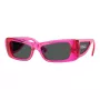VERSACE VE4481-543487 Damen Katzenaugen-Sonnenbrille - Schwarzer Acetatrahmen, Dunkelgraue Polycarbonatgläser, 54 mm