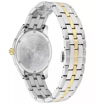 Versace VE7C00623 Herrenuhr 41mm Edelstahl Blaues Zifferblatt Chronograph