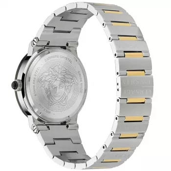 VERSACE VE7G00223 Herren Swiss-Quarz-Uhr 38mm schwarzes Zifferblatt Lederarmband
