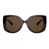 VERSACE Damen-Sonnenbrille VE4375F-10873 Havana Acetat Square Full-Rim Gradient Braune Gläser 53mm