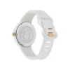 Versace Damen VE6G00123 Swiss Quartz 39mm Edelstahl Uhr mit schwarzem Lederarmband und silbernem Zifferblatt