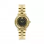 VERSACE Damenuhr VE7F00623 Swiss Quarz 35mm schwarzes Zifferblatt Lederarmband