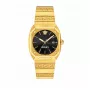 VERSACE Damenuhr VE8F00424 Quarz, 44mm schwarzes Zifferblatt mit Lederarmband