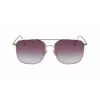 Victoria Beckham VB202S-712 Damen übergroße eckige Sonnenbrille, goldener Metallrahmen, braune Verlaufsgläser, 59 mm