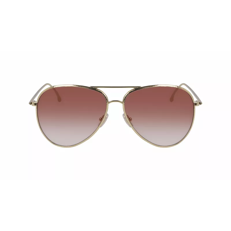 Victoria Beckham VB203S-712 Damen-Sonnenbrille Goldener Rahmen Braune Verlaufsgläser 62 mm