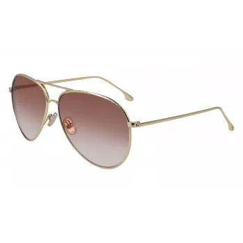 Victoria Beckham VB203S-712 Damen-Sonnenbrille Goldener Rahmen Braune Verlaufsgläser 62 mm