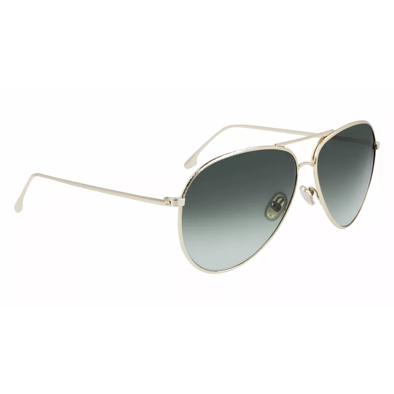 Victoria Beckham VB203S-713 Cat Eye Sonnenbrille Gold Braun Verlauf 62mm