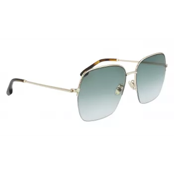 Victoria Beckham VB214SA-700 Damen-Sonnenbrille - Havanna-Acetatrahmen, braune Verlaufsgläser, 61 mm