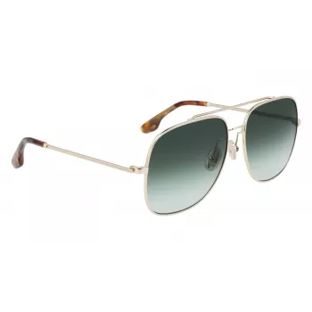 Victoria Beckham VB215S-700 Damen-Sonnenbrille - Goldener Rahmen, braune Verlaufsgläser, 59 mm