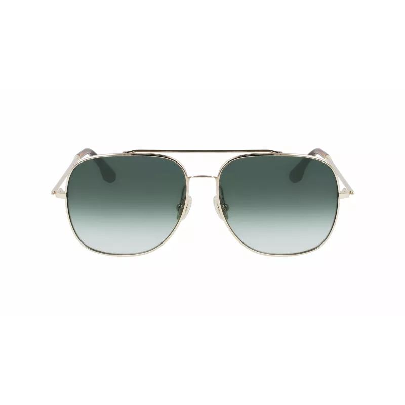 Victoria Beckham VB215S-700 Damen-Sonnenbrille - Goldener Rahmen, braune Verlaufsgläser, 59 mm