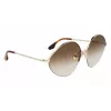 Victoria Beckham VB220S-702 Damen übergroße eckige Sonnenbrille Gold Braun Verlauf 64mm