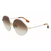 Victoria Beckham VB220S-702 Damen übergroße eckige Sonnenbrille Gold Braun Verlauf 64mm