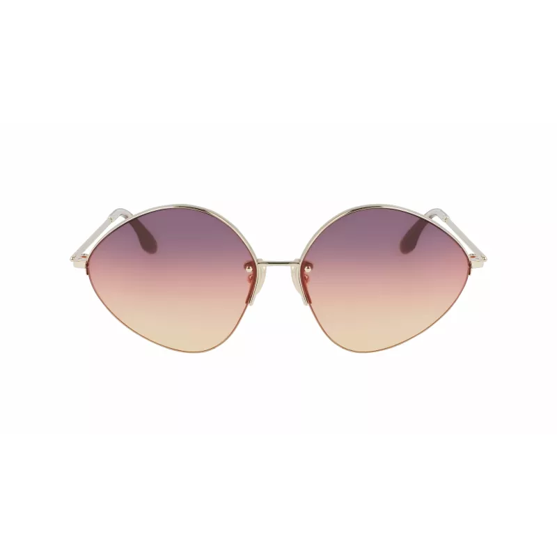 Victoria Beckham VB220S-732 Damen-Sonnenbrille Goldener Rahmen Braune Verlaufsgläser 64 mm