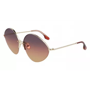 Victoria Beckham VB220S-732 Damen-Sonnenbrille Goldener Rahmen Braune Verlaufsgläser 64 mm
