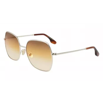 Victoria Beckham VB223S-708 Damen-Sonnenbrille - Havanna-Acetatrahmen, braune Polycarbonatgläser, 56 mm