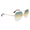 Victoria Beckham VB223S-727 Damen-Sonnenbrille Havanna Acetat eckiger Rahmen braun verlaufende Gläser 56mm