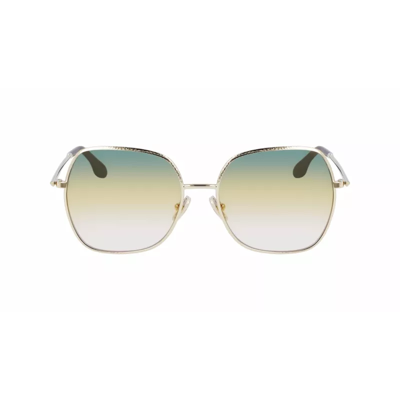 Victoria Beckham VB223S-727 Damen-Sonnenbrille Havanna Acetat eckiger Rahmen braun verlaufende Gläser 56mm