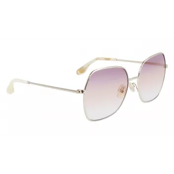 Victoria Beckham VB223S-728 Damen-Sonnenbrille Metall Gold Braun Verlauf 56mm