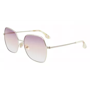 Victoria Beckham VB223S-728 Damen-Sonnenbrille Metall Gold Braun Verlauf 56mm