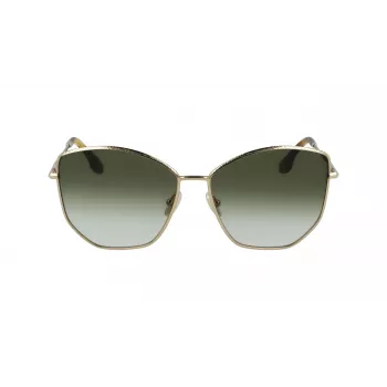 Victoria Beckham VB225S-700 Damen-Sonnenbrille Gold Metall Braun Verlauf Pilot