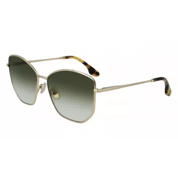 Victoria Beckham VB225S-700 Damen-Sonnenbrille Gold Metall Braun Verlauf Pilot