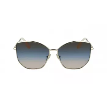 Victoria Beckham VB225S-734 Damen übergroße eckige Sonnenbrille - Havanna-Acetatrahmen mit braunen Gradientengläsern - 59 mm