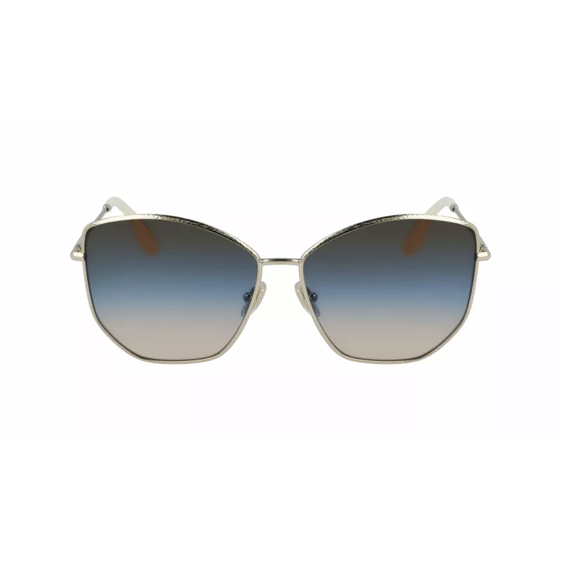 Victoria Beckham VB225S-734 Damen übergroße eckige Sonnenbrille - Havanna-Acetatrahmen mit braunen Gradientengläsern - 59 mm