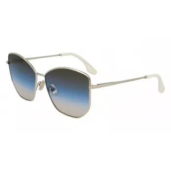 Victoria Beckham VB225S-734 Damen übergroße eckige Sonnenbrille - Havanna-Acetatrahmen mit braunen Gradientengläsern - 59 mm