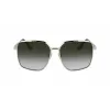 Victoria Beckham VB234S-700 Damen übergroße eckige Sonnenbrille Goldrahmen braune Gläser 59mm