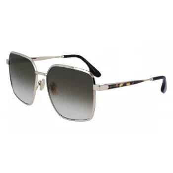 Victoria Beckham VB234S-700 Damen übergroße eckige Sonnenbrille Goldrahmen braune Gläser 59mm