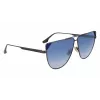 Victoria Beckham VB239S6309319 Damen übergroße eckige Sonnenbrille Schwarzes Acetat Grau Verlaufsglas 63mm