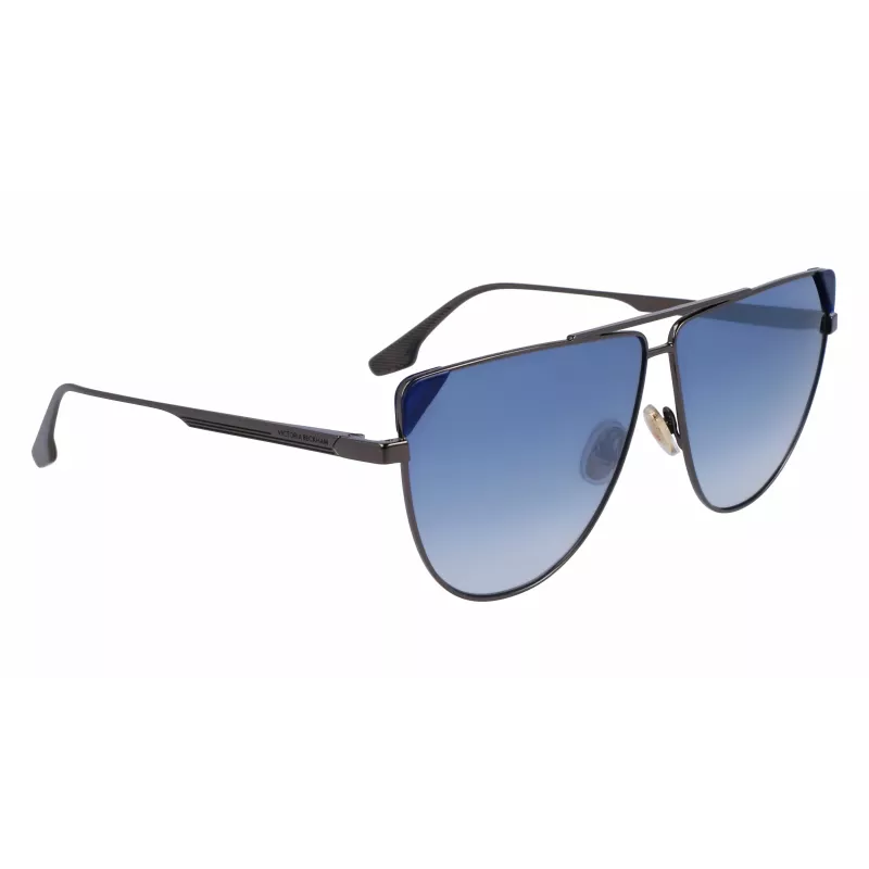 Victoria Beckham VB239S6309319 Damen übergroße eckige Sonnenbrille Schwarzes Acetat Grau Verlaufsglas 63mm