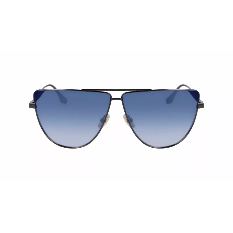Victoria Beckham VB239S6309319 Damen übergroße eckige Sonnenbrille Schwarzes Acetat Grau Verlaufsglas 63mm