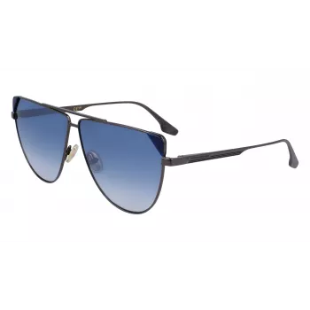 Victoria Beckham VB239S6309319 Damen übergroße eckige Sonnenbrille Schwarzes Acetat Grau Verlaufsglas 63mm