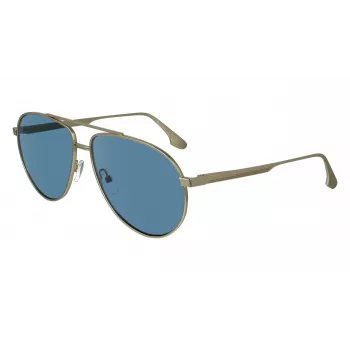 Victoria Beckham VB242S6114720 Damen eckige Sonnenbrille Braun Gold Gestell Braun Verlaufsglas 61/14/140 mm