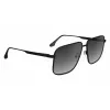 Victoria Beckham VB243S Damensonnenbrille, glänzender schwarzer Rahmen, graue Gläser, 57/13/140 mm
