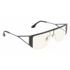Victoria Beckham VB250S5913001 Damen übergroße eckige Sonnenbrille - Schwarzer Rahmen, grau verlaufende Gläser 59mm