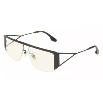 Victoria Beckham VB250S5913001 Damen übergroße eckige Sonnenbrille - Schwarzer Rahmen, grau verlaufende Gläser 59mm