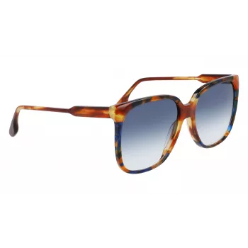 Victoria Beckham VB610SCB-212 Damen-Sonnenbrille Havanna Acetat Butterfly-Fassung Braune Verlaufsgläser 59mm