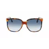 Victoria Beckham VB610SCB-212 Damen-Sonnenbrille Havanna Acetat Butterfly-Fassung Braune Verlaufsgläser 59mm