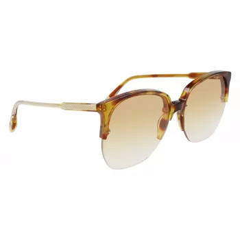 Victoria Beckham VB617S-222 Damen Übergroße Butterfly-Sonnenbrille Havana Acetat Braun Verlauf