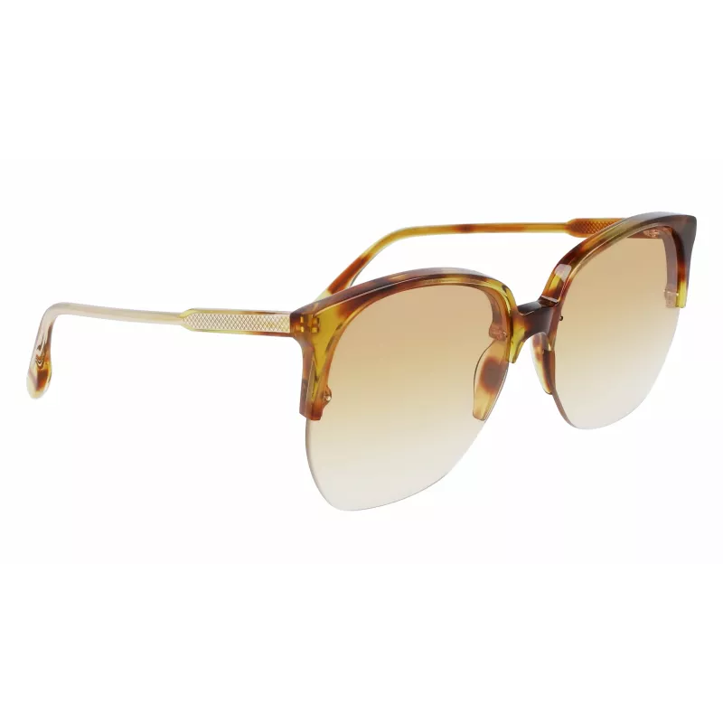 Victoria Beckham VB617S-222 Damen Übergroße Butterfly-Sonnenbrille Havana Acetat Braun Verlauf
