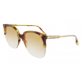 Victoria Beckham VB617S-222 Damen Übergroße Butterfly-Sonnenbrille Havana Acetat Braun Verlauf