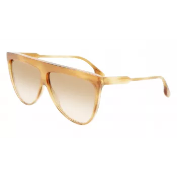 Victoria Beckham VB619S6509774 Damen Aviator Sonnenbrille Gold Rahmen Braun Verlauf Gläser 65mm